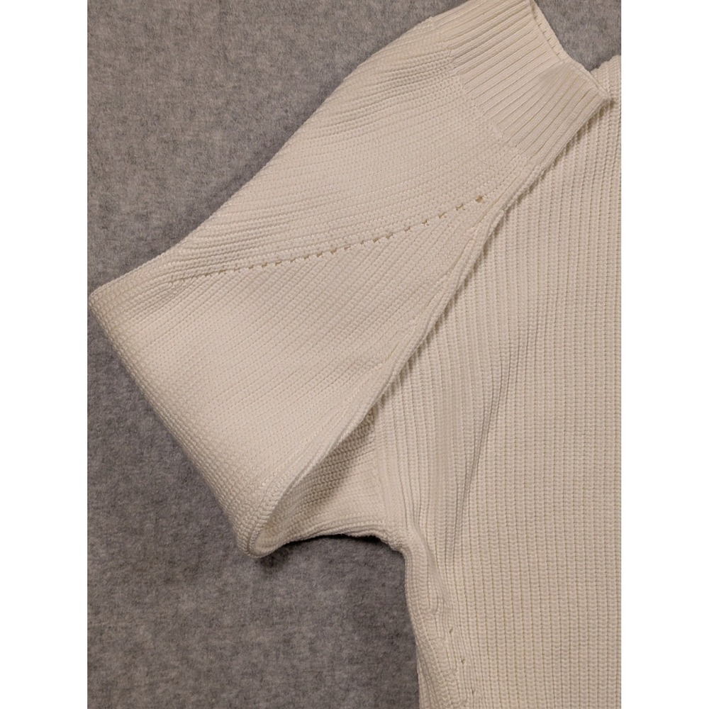 Tommy Bahama Women's Ivory V Neck Knit Sweater Oversize Dolman Coastal Vacay  XL - Picture 4 of 16
